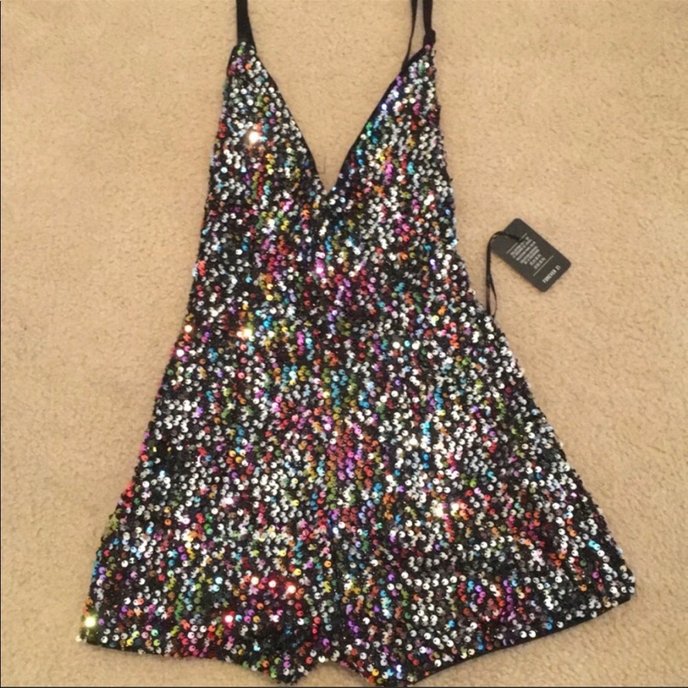 Forever 21 Sequin Romper 🌈✨